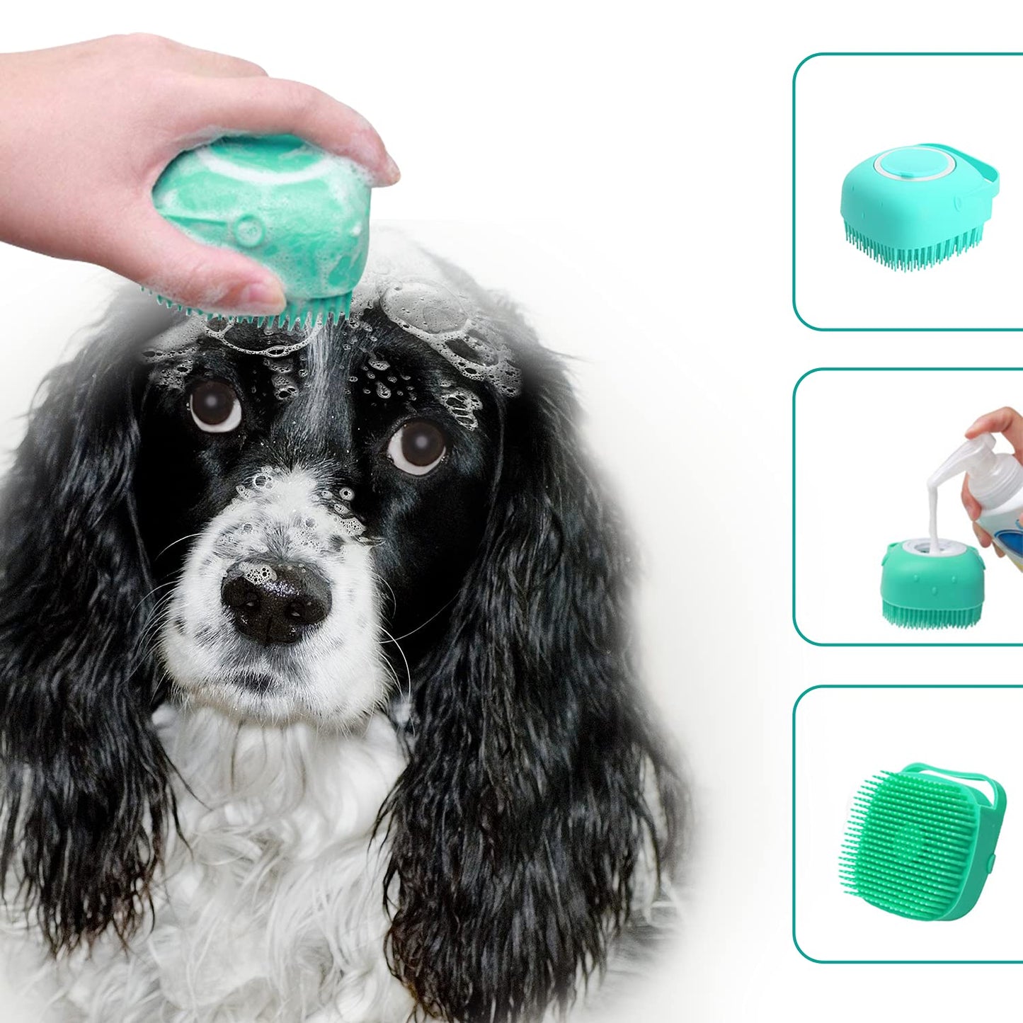 Pet Grooming Brush With Soap Dispenser