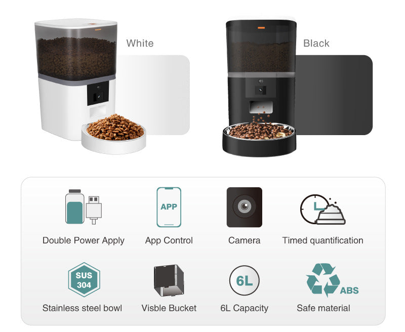 Video Camera With Adjustable Pet Feeder