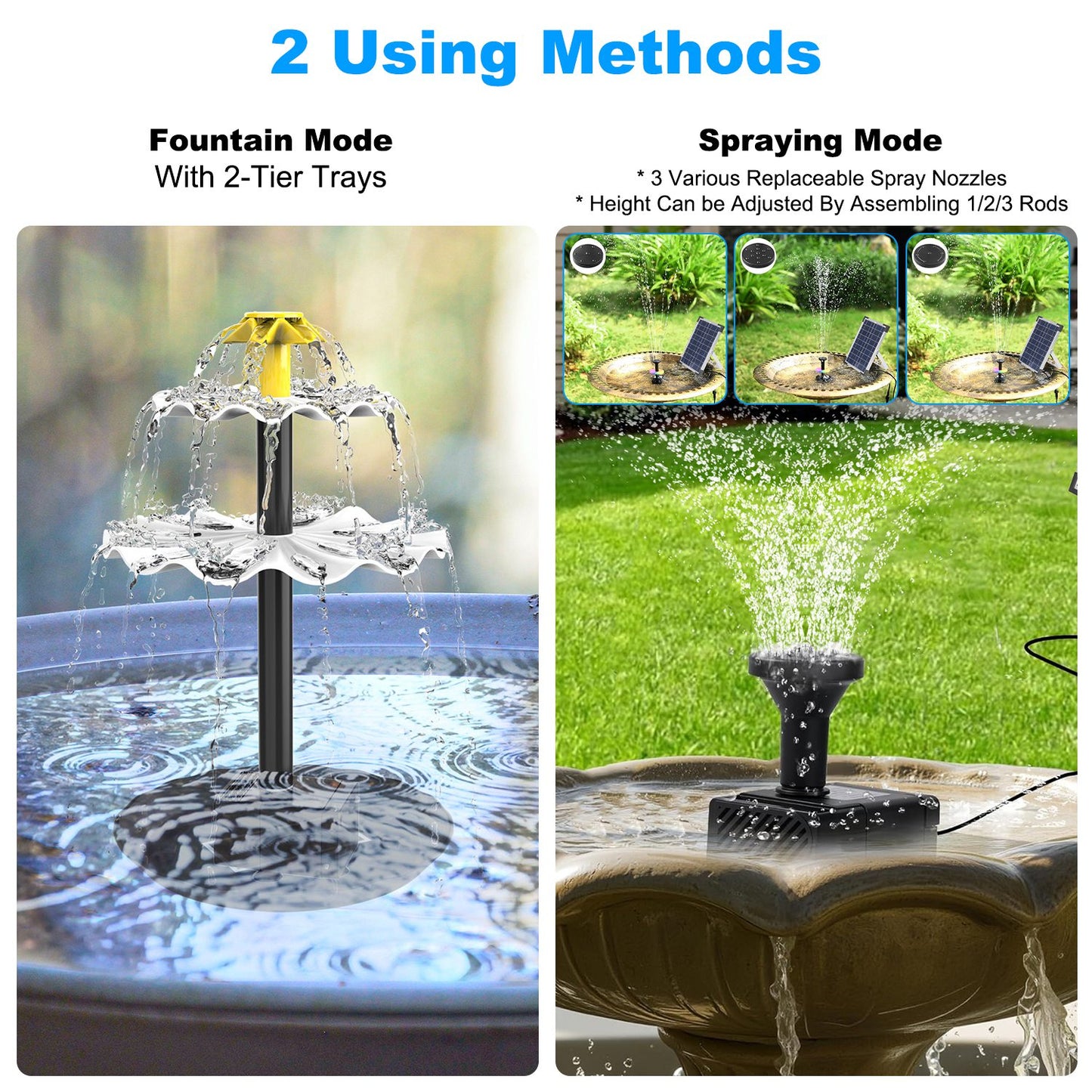 Solar Bird Bath Fountain
