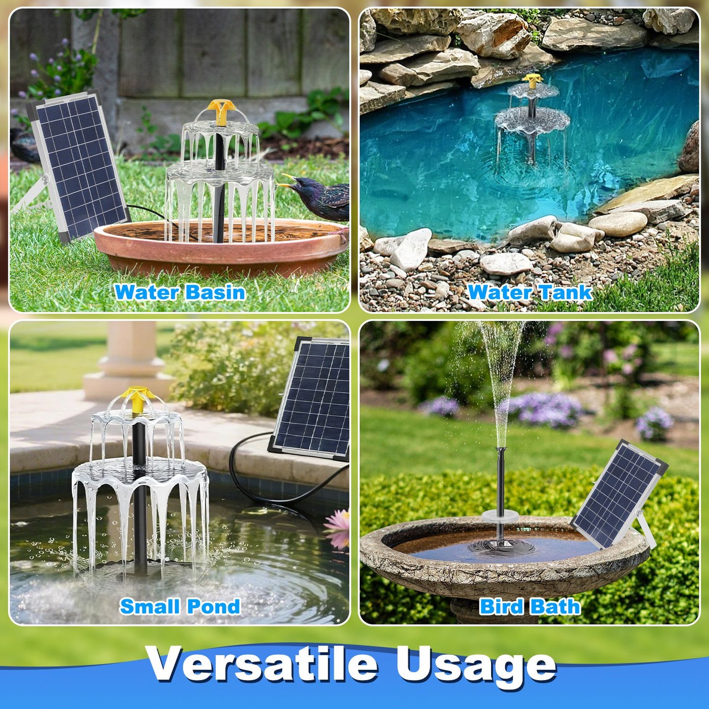Solar Bird Bath Fountain