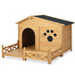 Wooden Dog House Outdoor With Porch