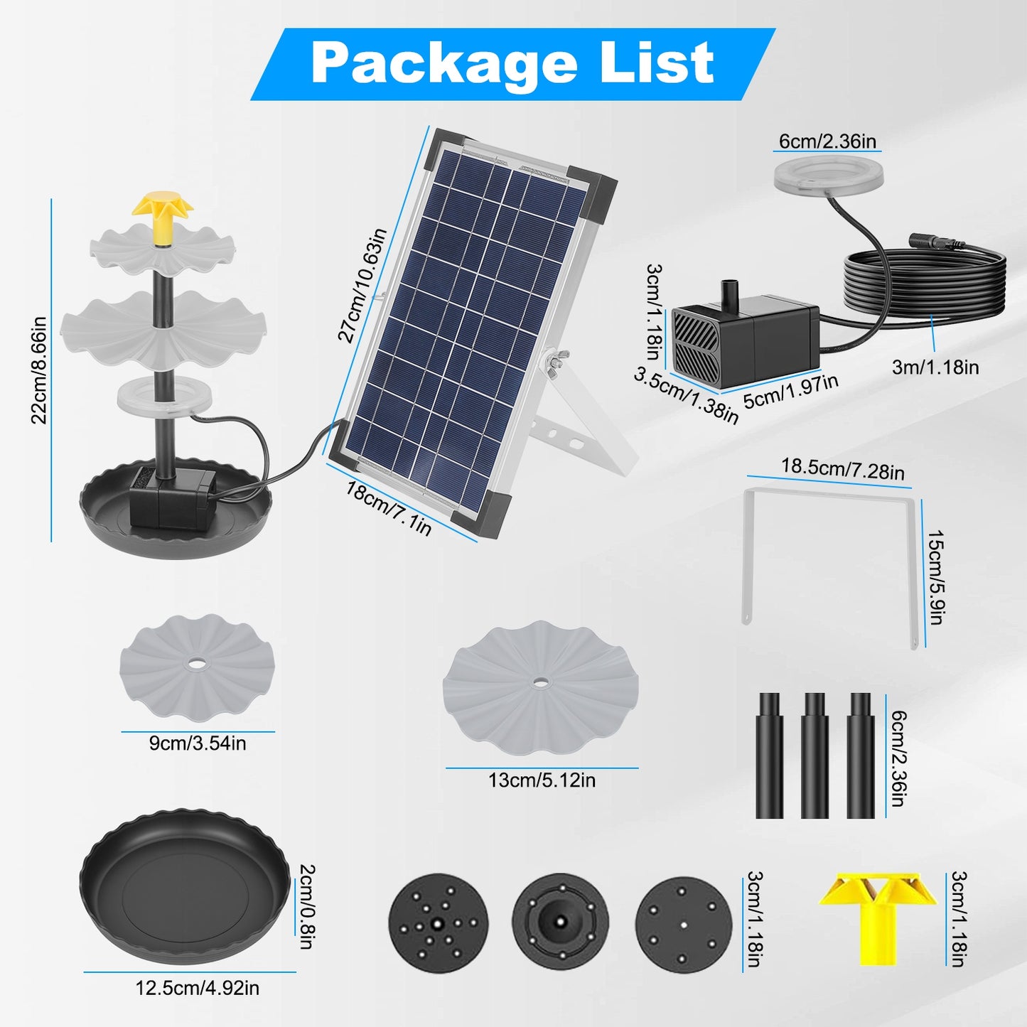 Solar Bird Bath Fountain